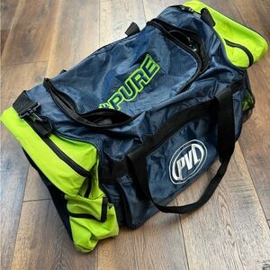 Men's Blue and Green Duffel gym Bag